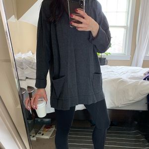 Oversized cotton sweater tunic